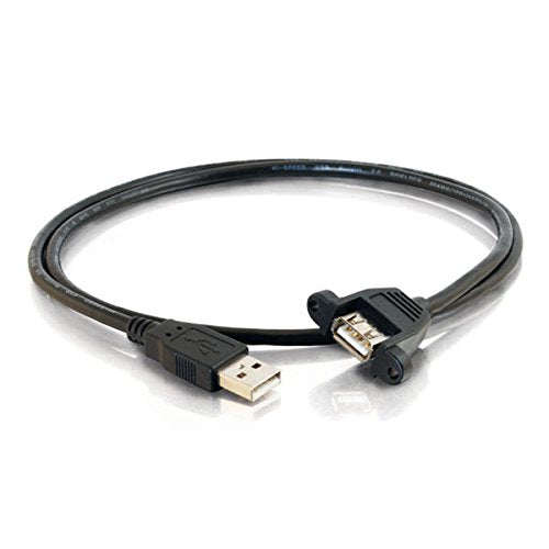 USB Panel Mount USB 2.0 Cable Type A Male to Type B Female USB Panel Mount USB 2.0 Cable Type A Male to Type B Female